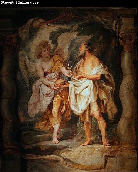 Peter Paul Rubens The Prophet Elijah Receives Bread and Water from an Angel